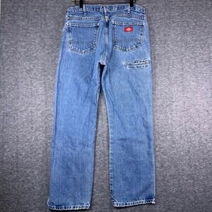 Dickies Men's Blue Denim Carpenter Jeans Straight Fit Workwear Pants Size 36x30